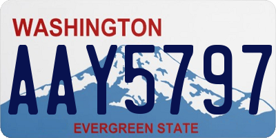 WA license plate AAY5797
