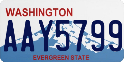 WA license plate AAY5799