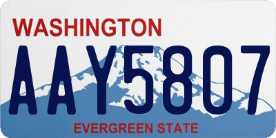 WA license plate AAY5807
