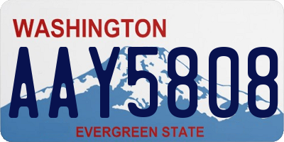 WA license plate AAY5808