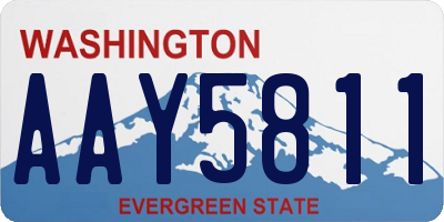 WA license plate AAY5811
