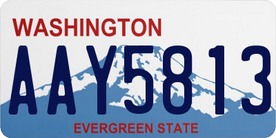 WA license plate AAY5813