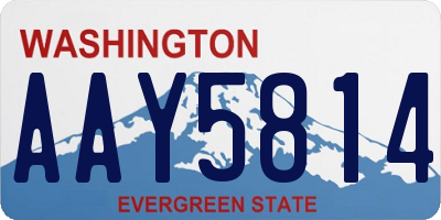 WA license plate AAY5814