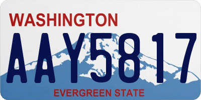 WA license plate AAY5817