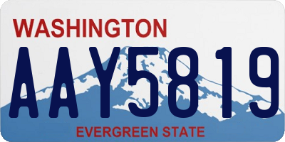 WA license plate AAY5819