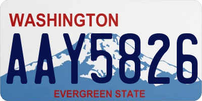 WA license plate AAY5826