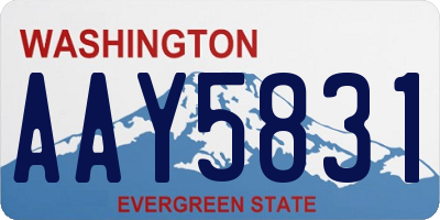 WA license plate AAY5831