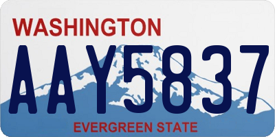 WA license plate AAY5837
