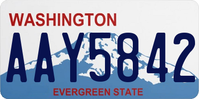 WA license plate AAY5842