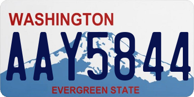 WA license plate AAY5844