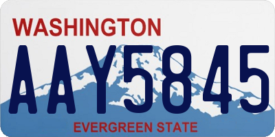 WA license plate AAY5845