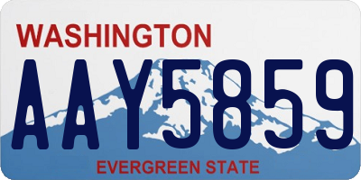 WA license plate AAY5859