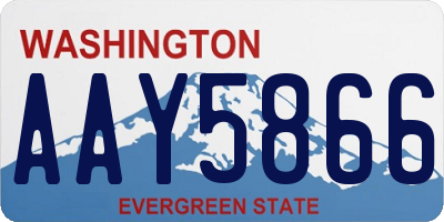 WA license plate AAY5866