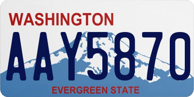 WA license plate AAY5870