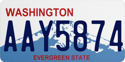 WA license plate AAY5874