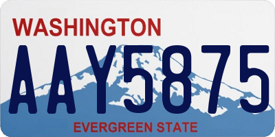 WA license plate AAY5875