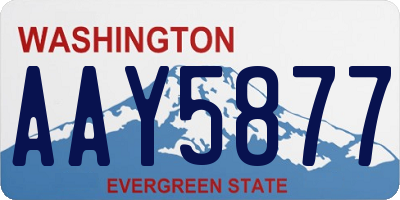 WA license plate AAY5877