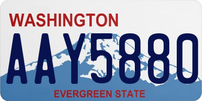 WA license plate AAY5880