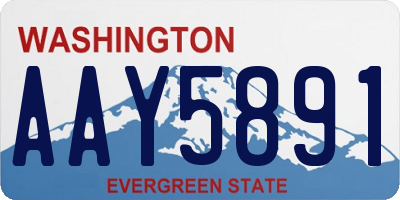 WA license plate AAY5891