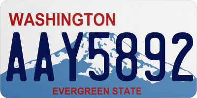 WA license plate AAY5892