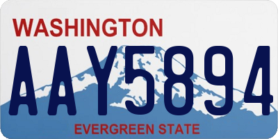 WA license plate AAY5894