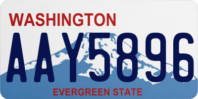 WA license plate AAY5896
