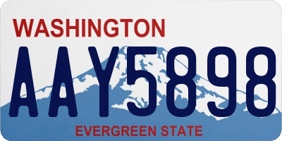 WA license plate AAY5898