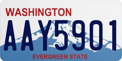 WA license plate AAY5901