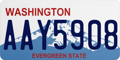 WA license plate AAY5908