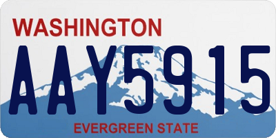 WA license plate AAY5915