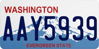 WA license plate AAY5939