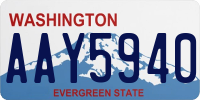 WA license plate AAY5940