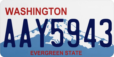 WA license plate AAY5943