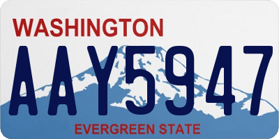 WA license plate AAY5947