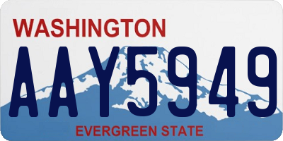 WA license plate AAY5949