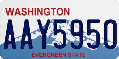 WA license plate AAY5950