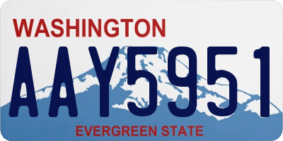 WA license plate AAY5951