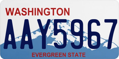 WA license plate AAY5967