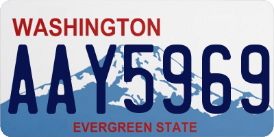 WA license plate AAY5969