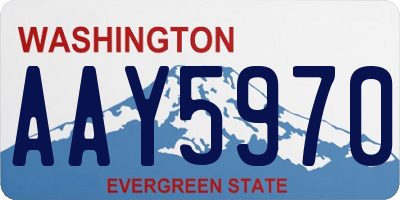 WA license plate AAY5970