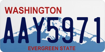 WA license plate AAY5971
