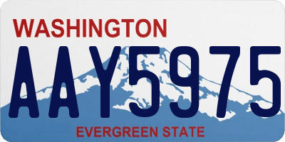 WA license plate AAY5975