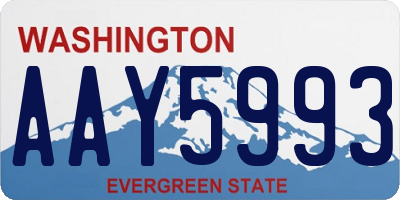 WA license plate AAY5993