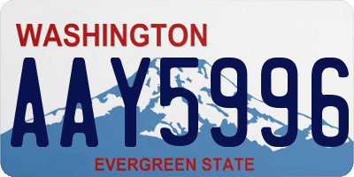 WA license plate AAY5996