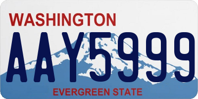 WA license plate AAY5999
