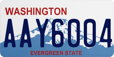WA license plate AAY6004
