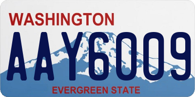 WA license plate AAY6009