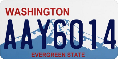 WA license plate AAY6014