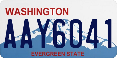 WA license plate AAY6041