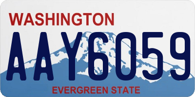 WA license plate AAY6059